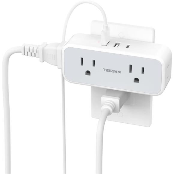 Surge Protector Outlet Extender, TESSAN Multi Plug Outlet Splitter with 4